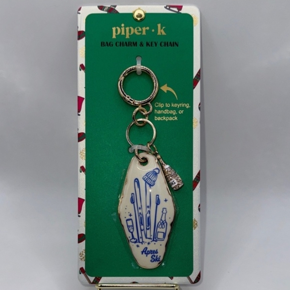 💙▪️Piper K▪️  ⛷️ “Apres Ski” Bag Charm Keychain  ❄️